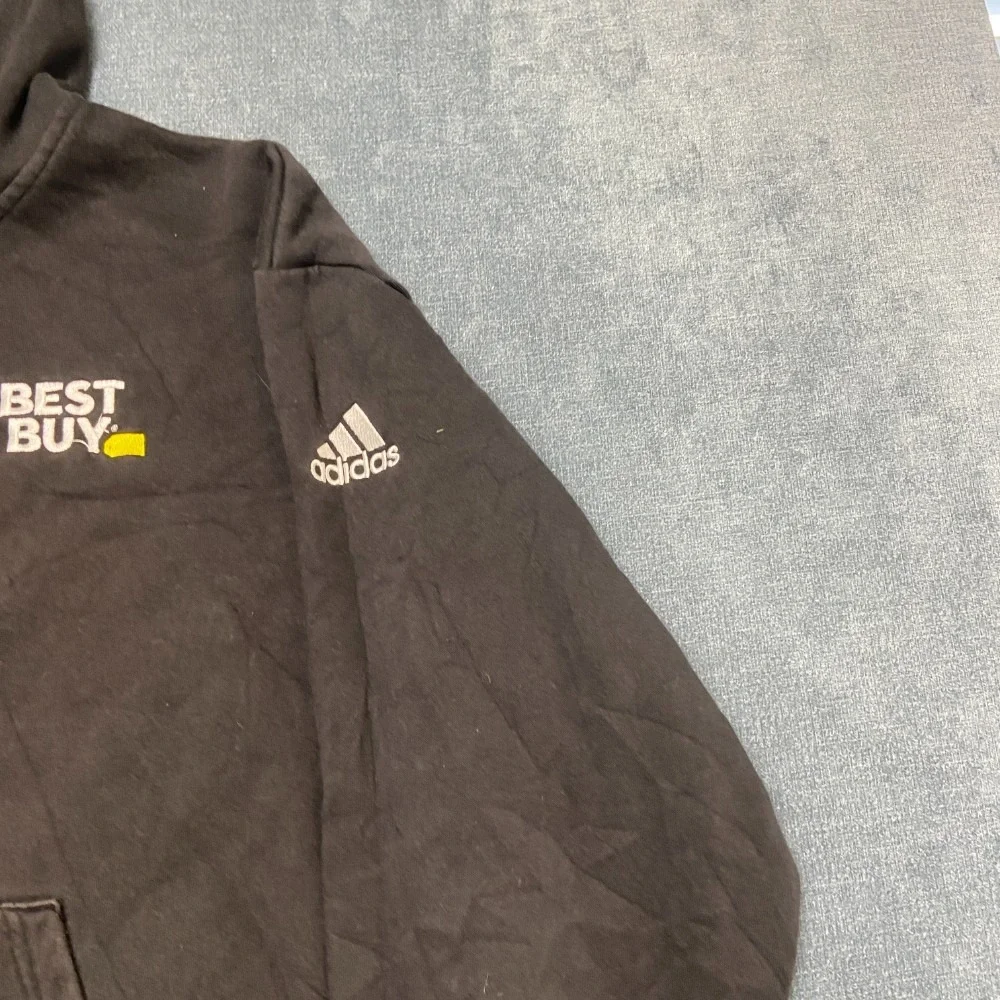Adidas Best Buy Hoodie Mens 2XL Black Fleece Lined Drawstring Kangaroo Pockets
